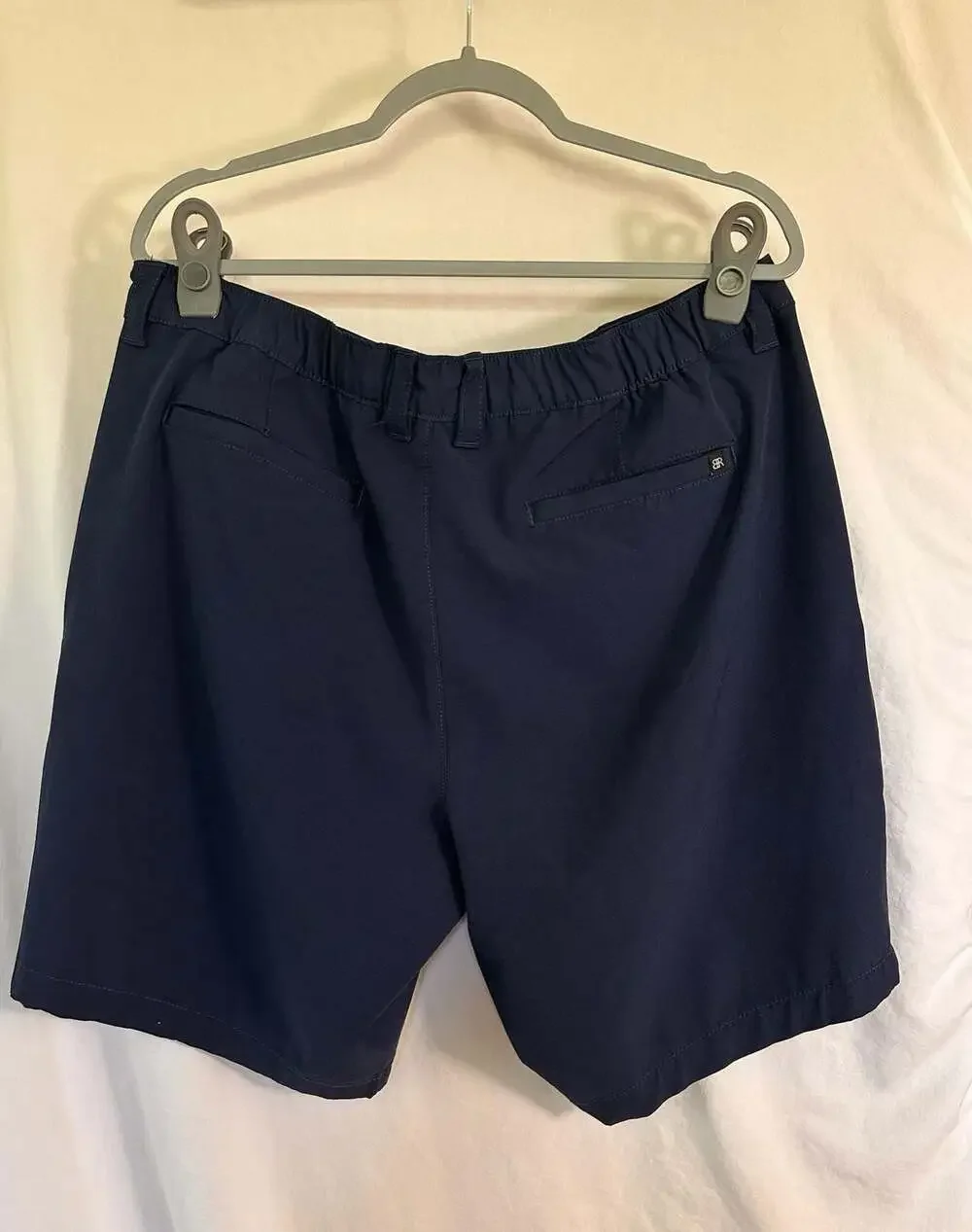 Banana Republic Mens Navy Blue Performance Tech Flat Front Shorts Size 38